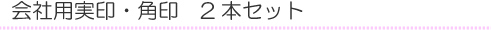 個人用実印・銀行印2本セット
